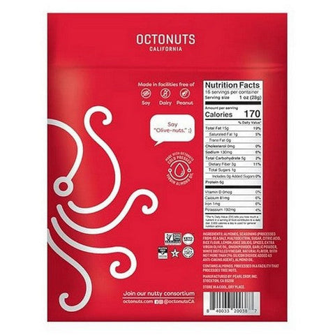 Octonuts, Almond Roasted Olive Oil Lemon, 16 Oz (Case Of 12) Octonuts