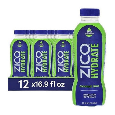 Zico, Hydrate Coconut Lime Hydration Beverage, 16.9 Oz (Case Of 12) Zico