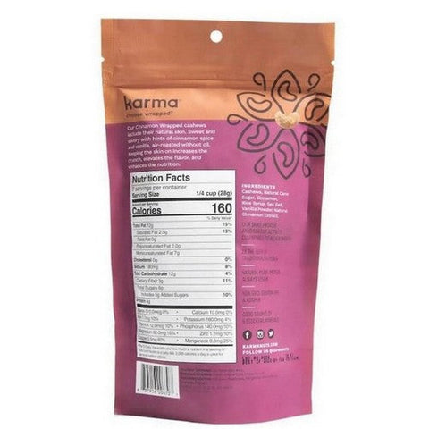 Karma Nuts, Cinnamon Wrapped Cashew, 7 Oz (Case Of 6) Karma Nuts