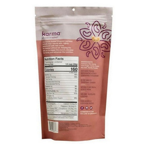 Karma Nuts, Cocoa Dusted Wrapped Cashews, 7 Oz (Case Of 6) Karma Nuts