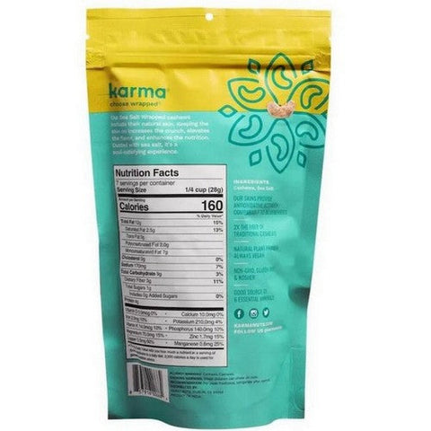 Karma Nuts, Sea Salt Wrapped Cashews, 7 Oz (Case Of 6) Karma Nuts
