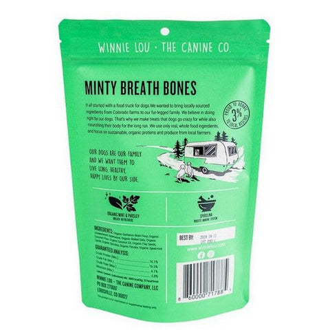 Winnie Lou, Minty Breath Bone Dog Treat, 4 Oz (Case Of 6) Winnie Lou