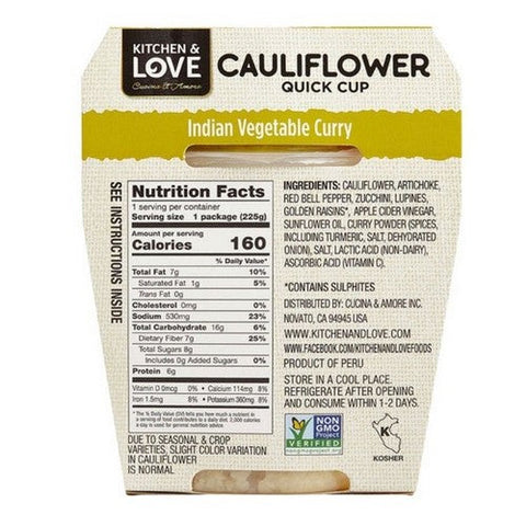 Kitchen And Love, Cauliflower Peruvian Vegetable Ceviche, 7.9 Oz (Case Of 6) Kitchen And Love