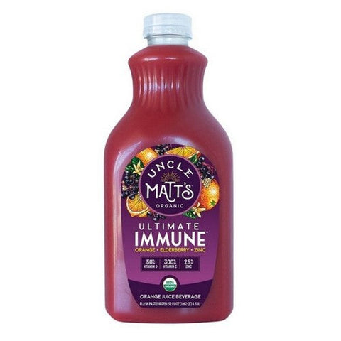 Uncle Matts, Ultimate Immune Orange Elderberry Zinc Juice Organic, 52 Oz (Case Of 6) Uncle Matts