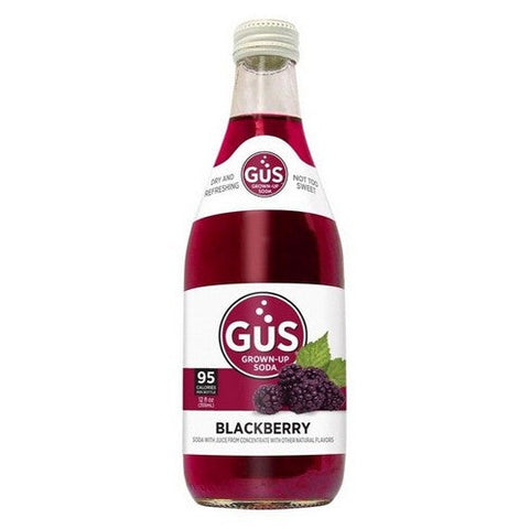 Gus Grown-Up Soda, Sparkling Beverage Dry Blackberry, 12 Oz X 4 Count (Case Of 6)