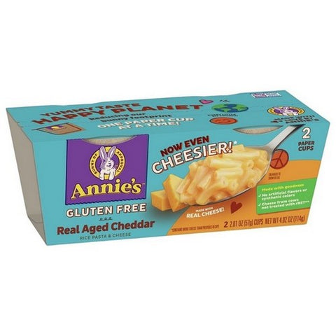 Annie's Homegrown, Single Serve Gluten Free Real Aged Cheddar Macaroni And Cheese, 4.02 Oz (Case Of 6) Annie's Homegrown