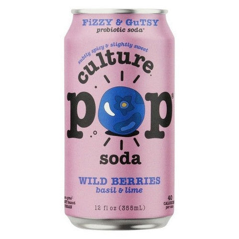Culture Pop, Wild Berries Soda, 12 Oz X 4 Count (Case Of 6) Culture Pop