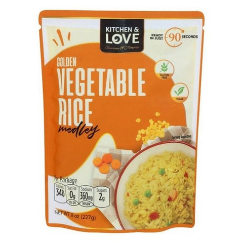 Kitchen And Love, Golden Vegetable Rice Medley, 8 Oz (Case Of 6) Kitchen And Love