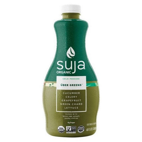 Suja, Organic Uber Greens Vegetable And Fruit Smoothie, 46 Oz (Case Of 4) Suja