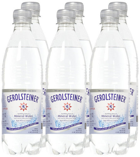 Gerolsteiner, Sparkling Natural Mineral Water, 16.9 Oz X 6 Count (Case Of 4) Gerolsteiner