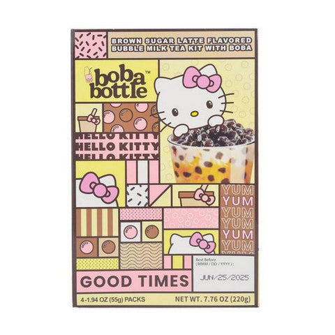 A-Sha Foods, Hello Kitty Boba Kit Brown Sugar Latte, 7.76 Oz (Case Of 12) A-Sha Foods