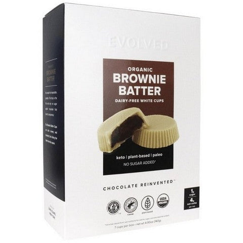Evolved, Organic Keto Brownie Batter White Chocolate Cups, 4.93 Oz (Case Of 6) Evolved