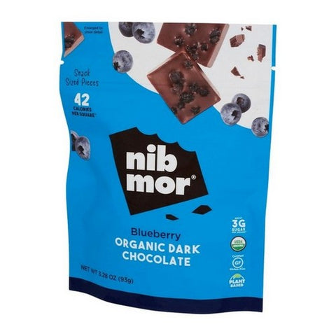 Nibmor, Organic Dark Chocolate Blueberry Snacking Bites, 3.28 Oz (Case Of 6) Nibmor