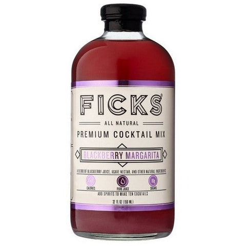 Ficks, Premium Cocktail Mix Blackberry Margarita, 32 Oz (Case Of 6) Ficks