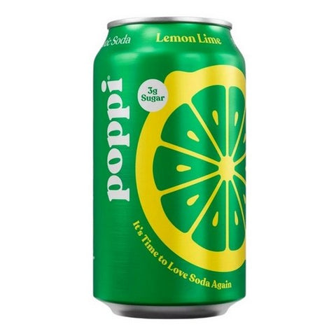 Poppi, Lemon Lime Prebiotic Soda, 12 Oz (Case Of 12) Poppi