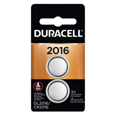 Duracell, Batteries Lithium Coin Button 2016, 2 Count (Case Of 6) Duracell