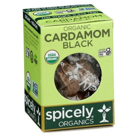 Spicely Organics, Organic Cardamom Pods Black, 0.2 Oz (Case Of 6) Spicely Organics
