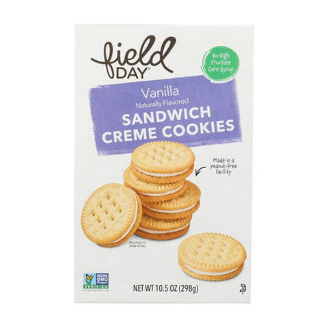 Field Day, Organic Sandwich Vanilla Creme Cookies, 10.5 Oz (Case Of 12) Field Day
