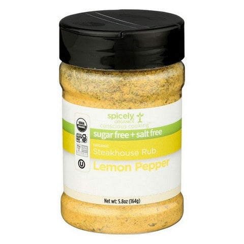 Spicely Organics, Organic Spicely Lemon Pepper Rub, 5.8 Oz (Case Of 3) Spicely Organics