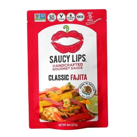 Saucy Lips, Classic Fajita Sauce, 8 Oz (Case Of 6) Saucy Lips