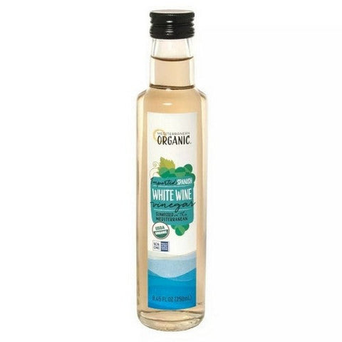 Mediterranean Organics, Organic Imported Spanish White Wine Vinegar, 8.45 Oz (Case Of 6) Mediterranean Organics