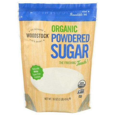 Woodstock, Organic Powdered Sugar, 16 Oz (Case Of 12) Woodstock