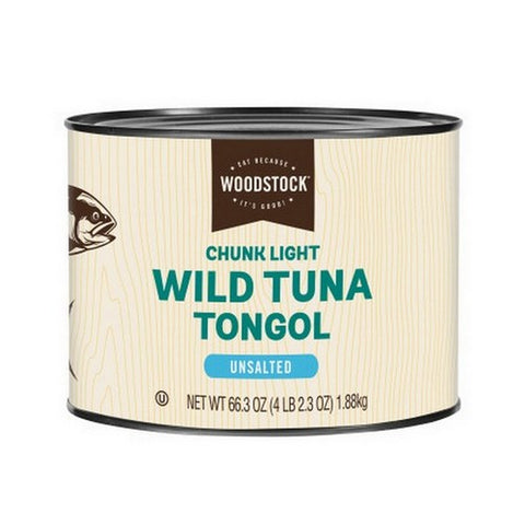 Woodstock, Wild Tongol Tuna Unsalted, 66.3 Oz (Case Of 6) Woodstock