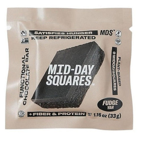 Mid-Day Squares, Functional Brownie Batter Chocolate Bar, 1.16 Oz (Case Of 12) Mid-Day Squares