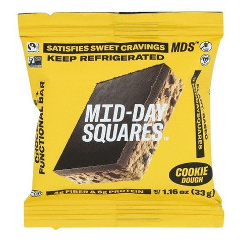 Mid-Day Squares, Functional Bar Cookie Dough, 1.16 Oz (Case Of 12) Mid-Day Squares