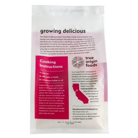 True Origin Foods, Rice Jasmine CA White, 32 Oz (Case Of 6) True Origin Foods