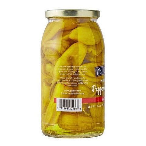 Delallo, Whole Pepperoncini Hot, 25.5 Oz (Case Of 6) Delallo