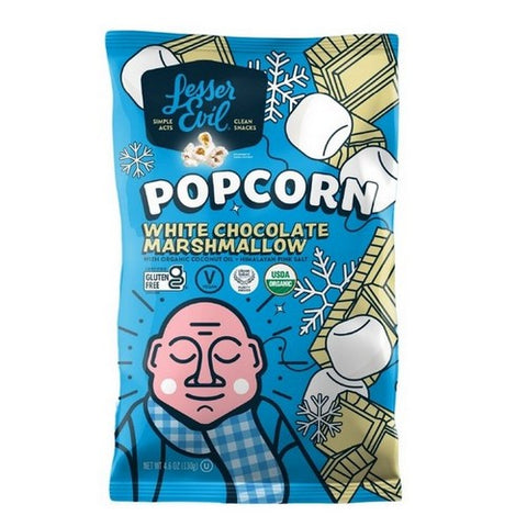 Lesser Evil, Organic White Chocolate Marshmallow Popcorn, 4.6 Oz (Case Of 12) Lesser Evil