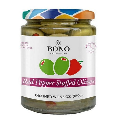 Bono, Olives Red Pepper Stuffed, 5.6 Oz (Case Of 6) Bono