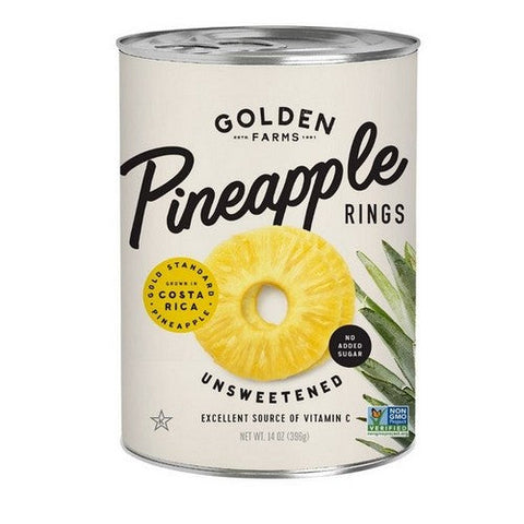 Golden Farms, Organic Pineapple Rings, 14 Oz (Case Of 12) Golden Farms