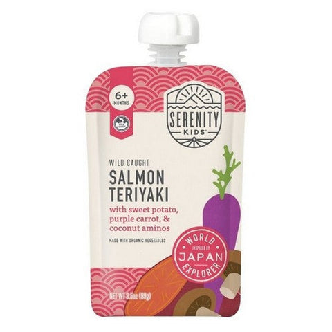 Serenity Kids, Salmon Teriyaki Baby Food Pouch, 3.5 Oz (Case Of 6) Serenity Kids