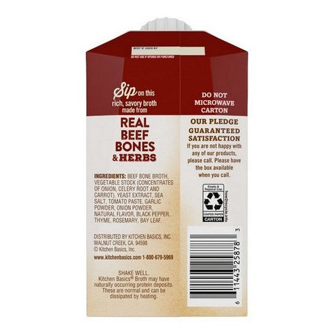 Kitchen Basics, Original Bone Broth Beef, 8.25 Oz (Case Of 12) Kitchen Basics