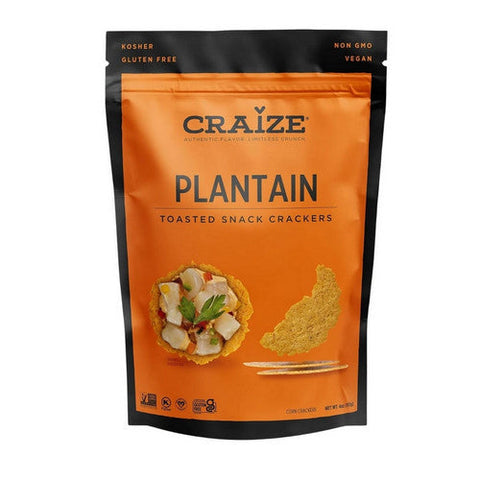 Craize, Plantain Toasted Corn Crackers, 4 Oz (Case Of 6) Craize