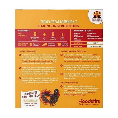 Foodstirs, Turkey Treat Brownie Kit, 20.1 Oz (Case Of 6) Foodstirs