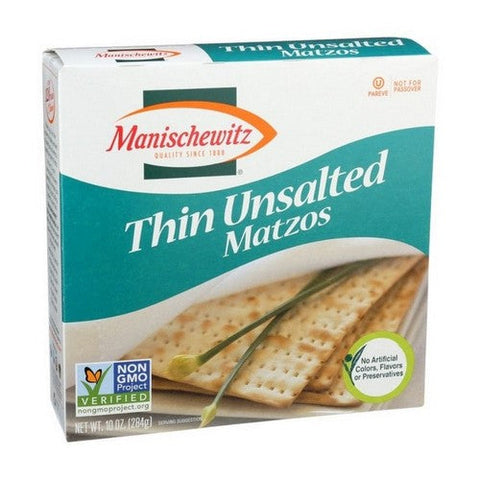 Manischewitz, Thin Matzos Unsalted, 10 Oz (Case Of 12) Manischewitz