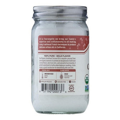La Tourangelle, Organic Virgin And Unrefined Coconut Oil, 14 Oz (Case Of 6) La Tourangelle