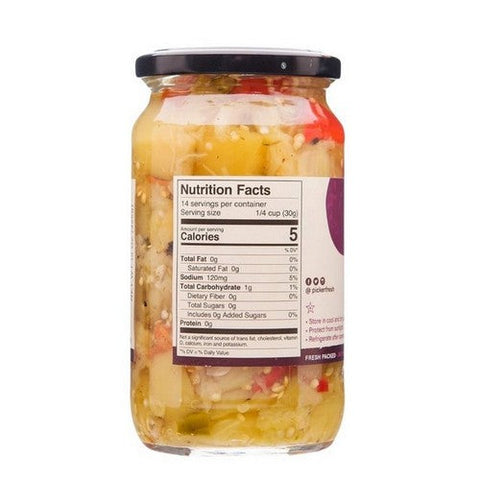 Pickerfresh, Fire Roasted Eggplant With Red Pepper, 15 Oz (Case Of 6) Pickerfresh