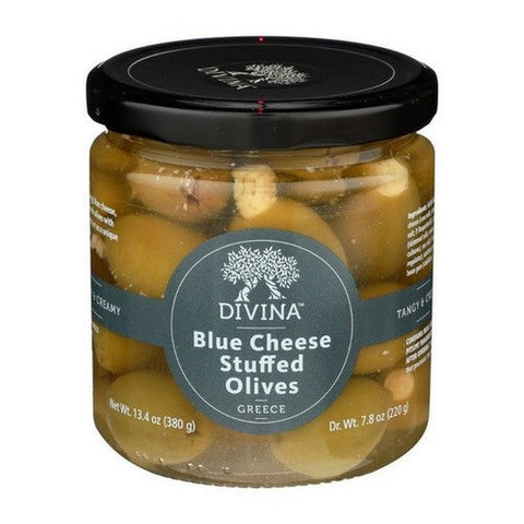 Divina, Olives Stuffed With Blue Cheese, 7.8 Oz (Case Of 6) Divina