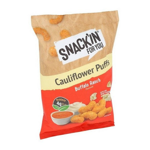 Snack In For You, Salty Buffalo Ranch Cauliflower Puffs, 4 Oz (Case Of 12) Snack In For You