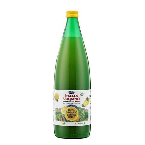 Italian Volcano, 100% Organic Lemon Juice, 1 Litre (Case Of 6) Italian Volcano