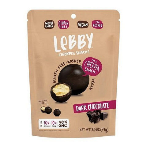 Lebby Snacks, Chickpea Dark Chocolate, 3.5 Oz (Case Of 6) Lebby Snacks