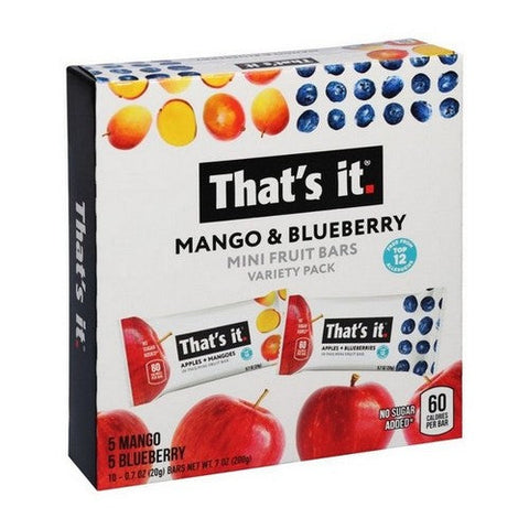 That's It, Mango And Blueberry Mini Fruit Bars, 7 Oz (Case Of 6) That's It