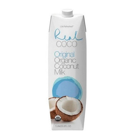 Real Coco, Origianl Organic Coconut Milk, 1 Litre (Case Of 6) Real Coco