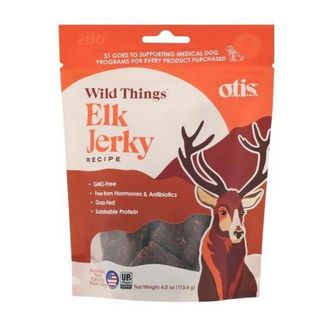 O.T.I.S, Dog Treat Jerky Elk, 4 Oz (Case Of 6) O.T.I.S