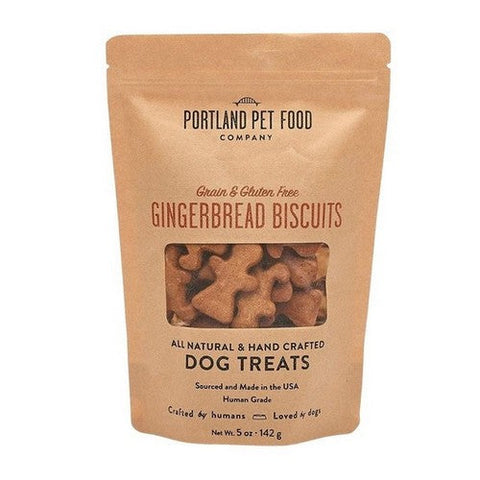 Portland Pet Food, Gingerbread And Pumpkin Gluten Free Dog Treats Gingerbread Treats, 5 Oz (Case Of 6) Portland Pet Food