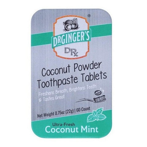 Dr.Ginger's, Coconut Mint Toothpaste Tablets, 0.75 Oz (Case Of 6) Dr.Ginger's